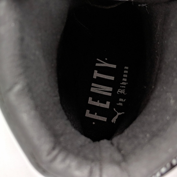 FENTY x PUMA Rhianna Black Chain Wedge Platform Laceup Sporty Ankle Boots NEW - Picture 8 of 10
